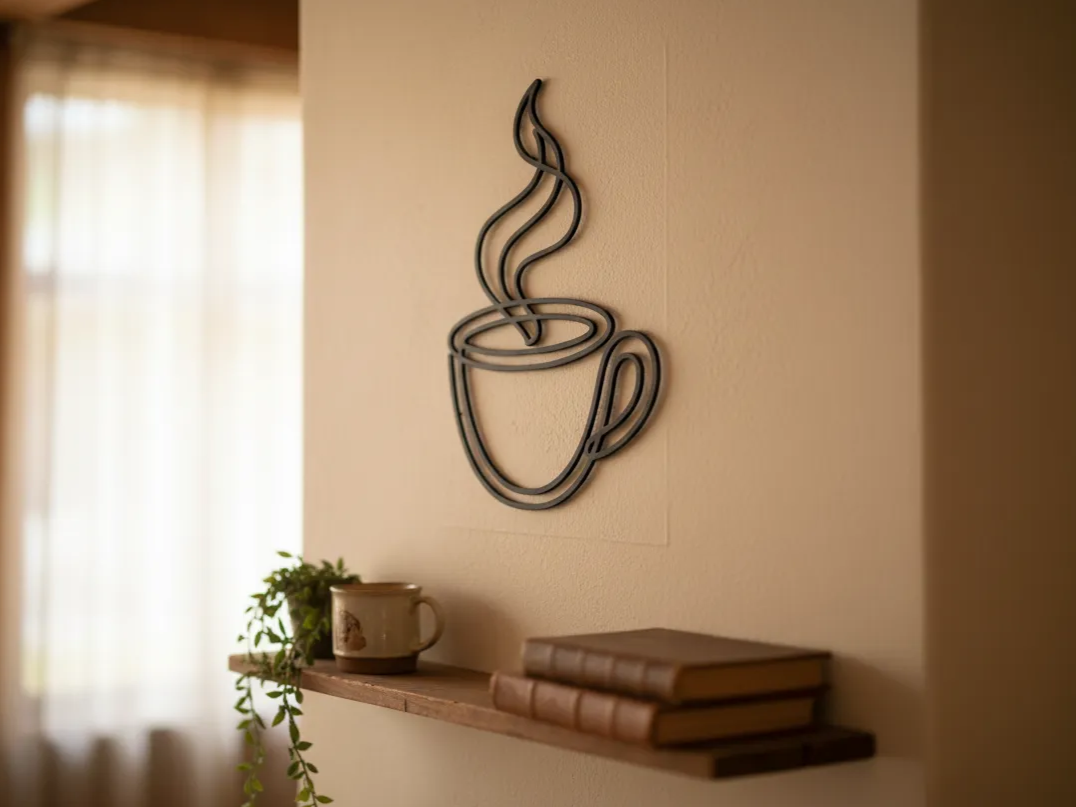 One-Line Coffee Art  Cup with Steam | Free Files - Atomm