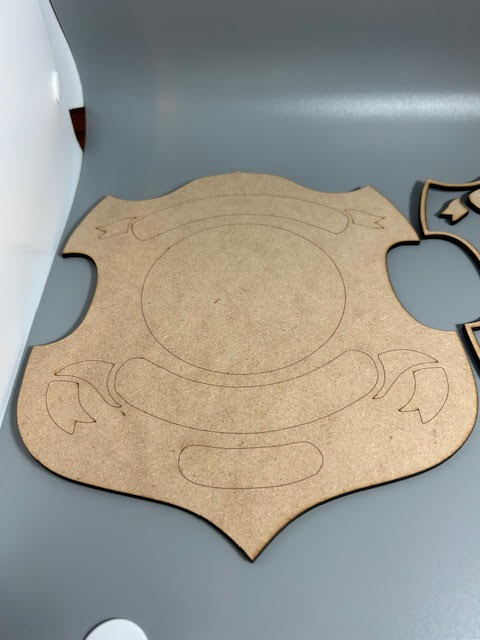 Laser Cut Police Badge Display Plaque with Engraved Details dad birthday gift idea