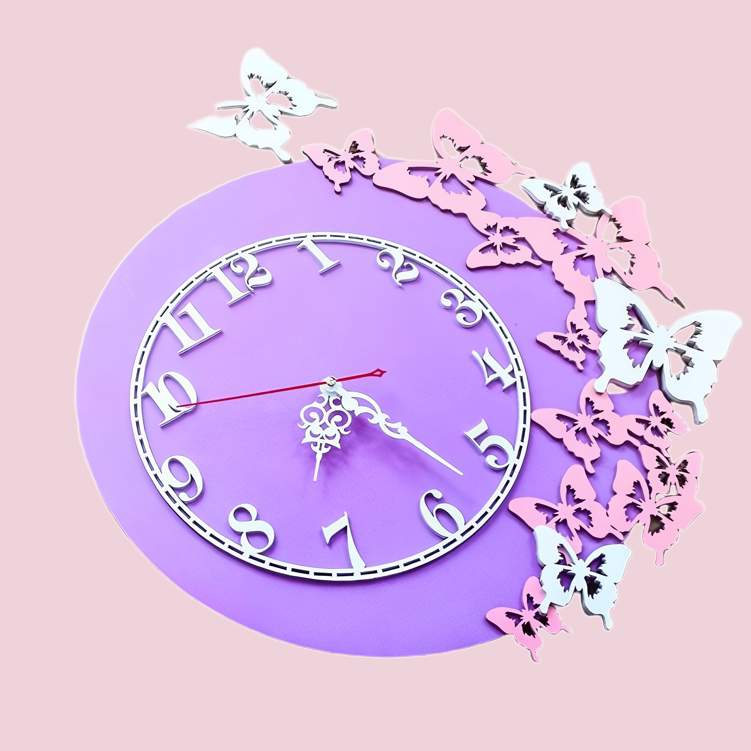 Wooden Butterflies Wall Clock wall clock design