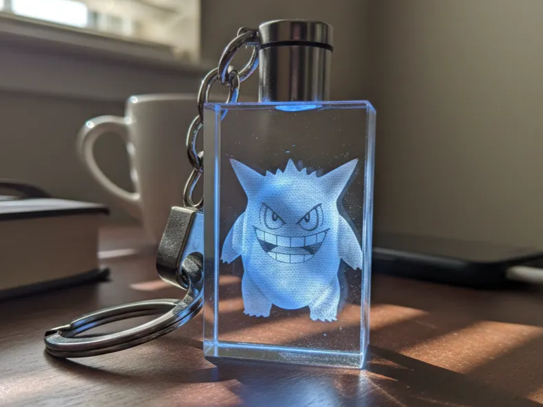 Gengar 3D Crystal Keychain pokemon keychain idea