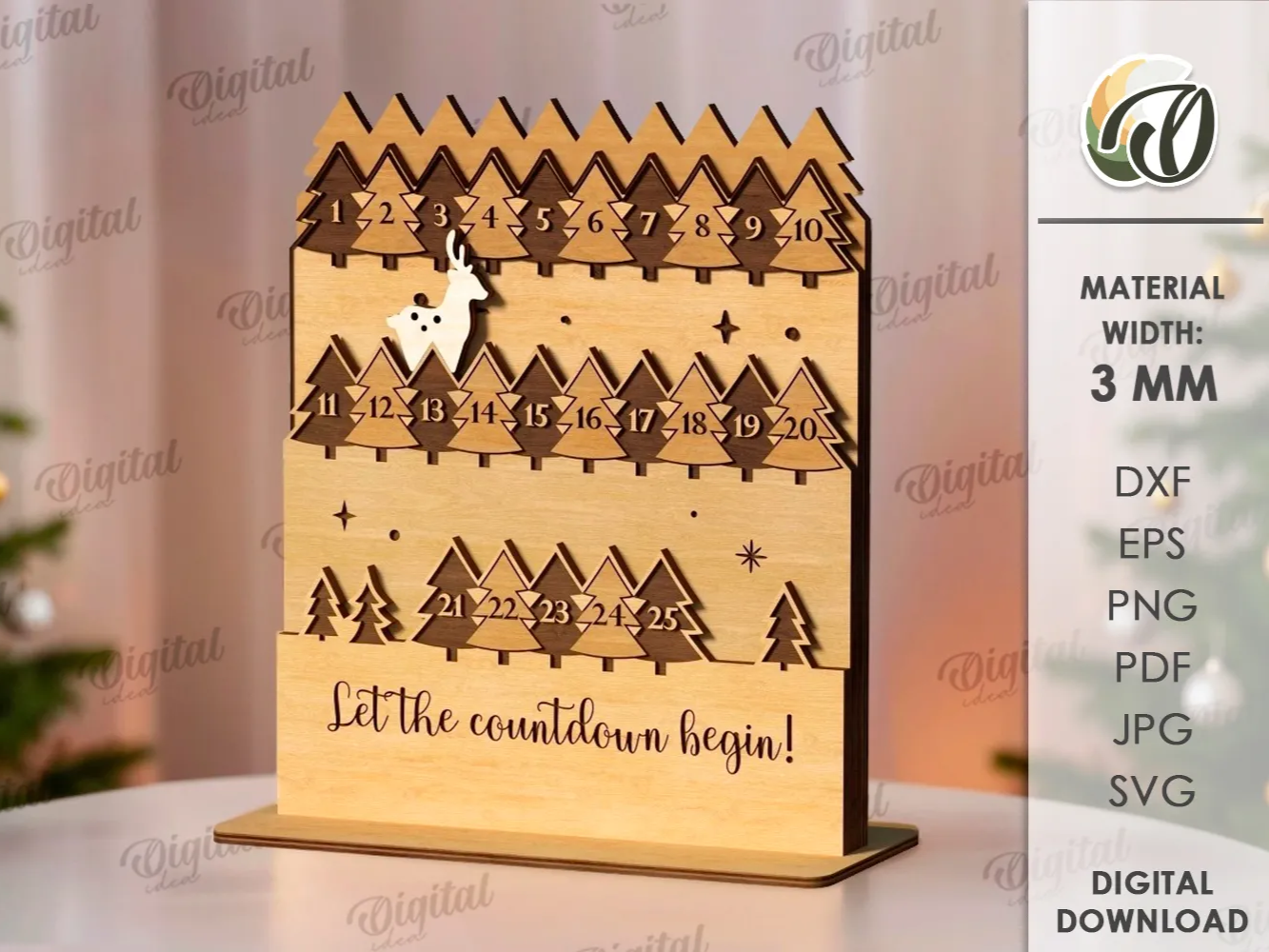3D Advent Christmas Countdown Calendar christmas gift design
