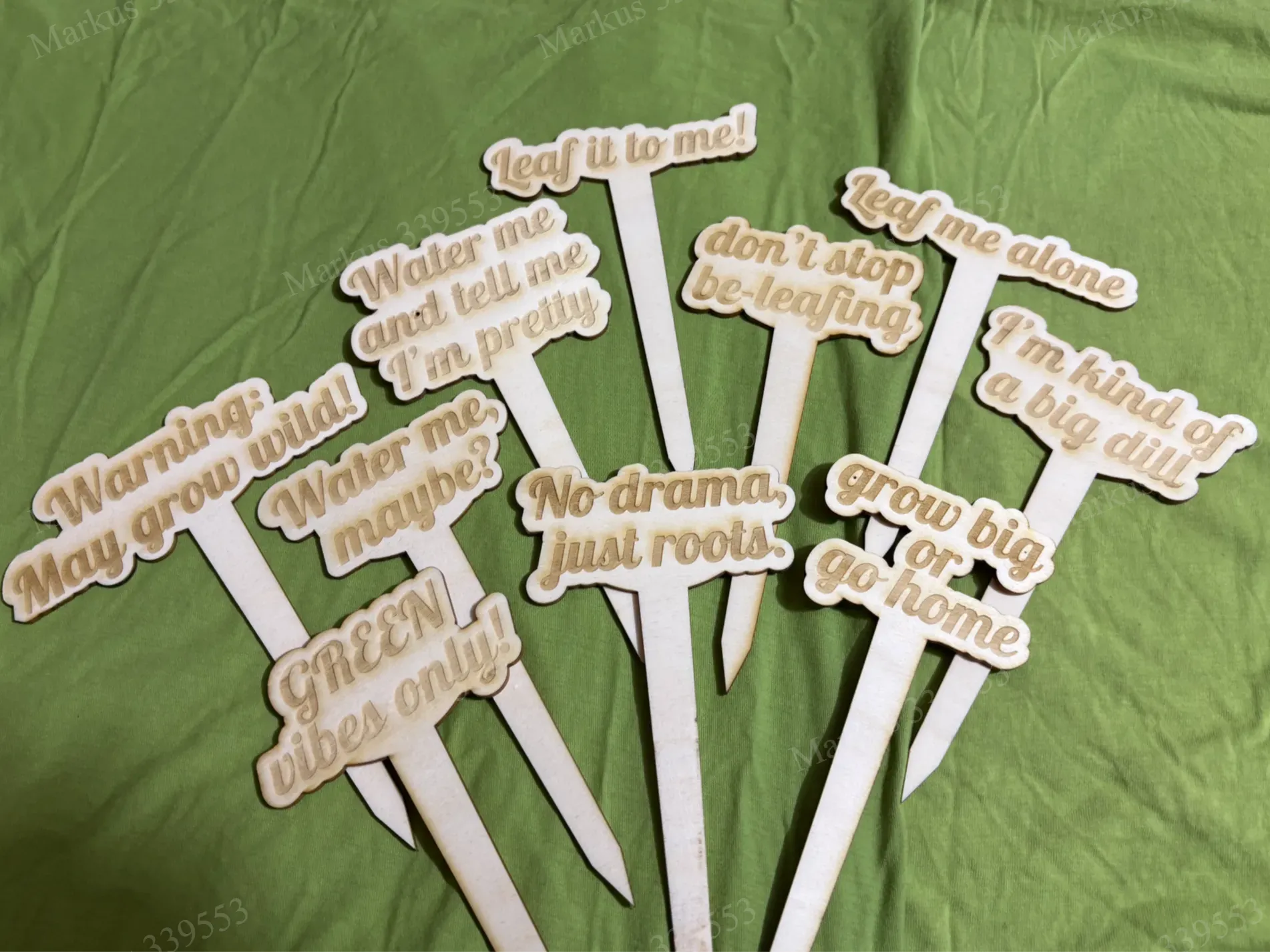 Laser-Ready Plant Marker Set gift design