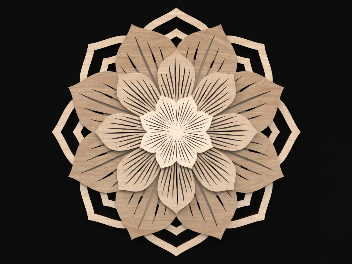 Layered Flower Mandala Sign flower craft idea
