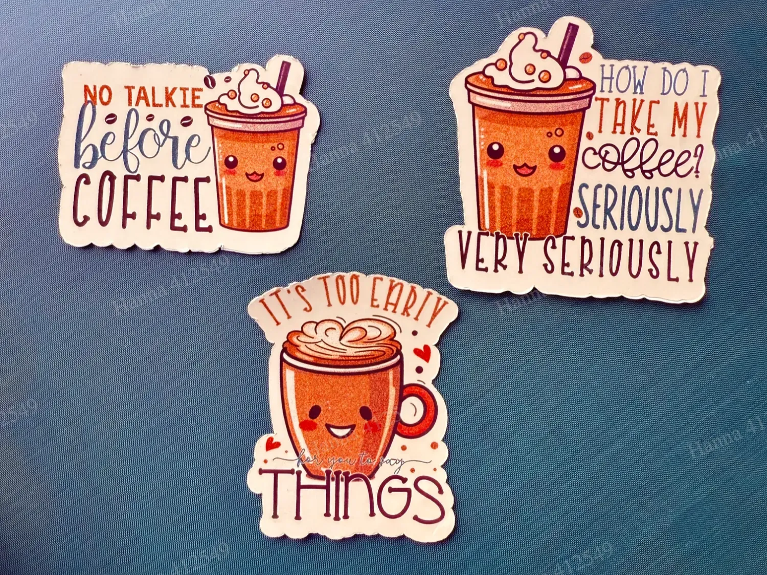 Cute Coffee Stickers with Funny Quotes for Coffee Lovers gift design