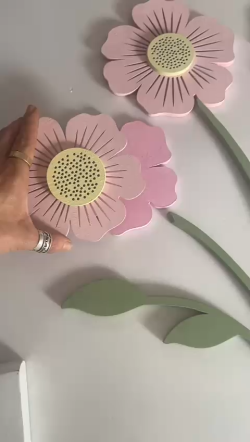 [Laser cut and engrave] Floral decoration 3D