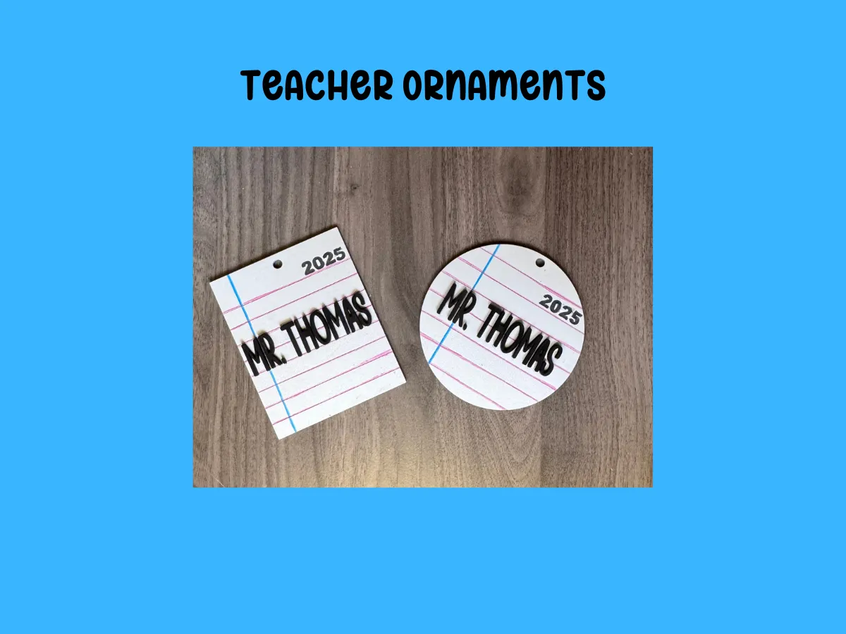 Customized Teacher Ornament christmas gift for teacher design