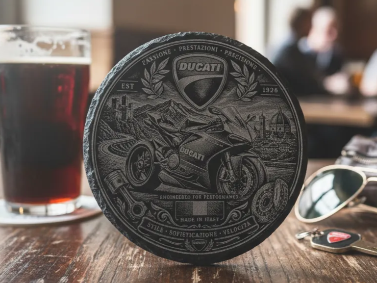 Ducati Motorcycle Slate Coaster gift idea
