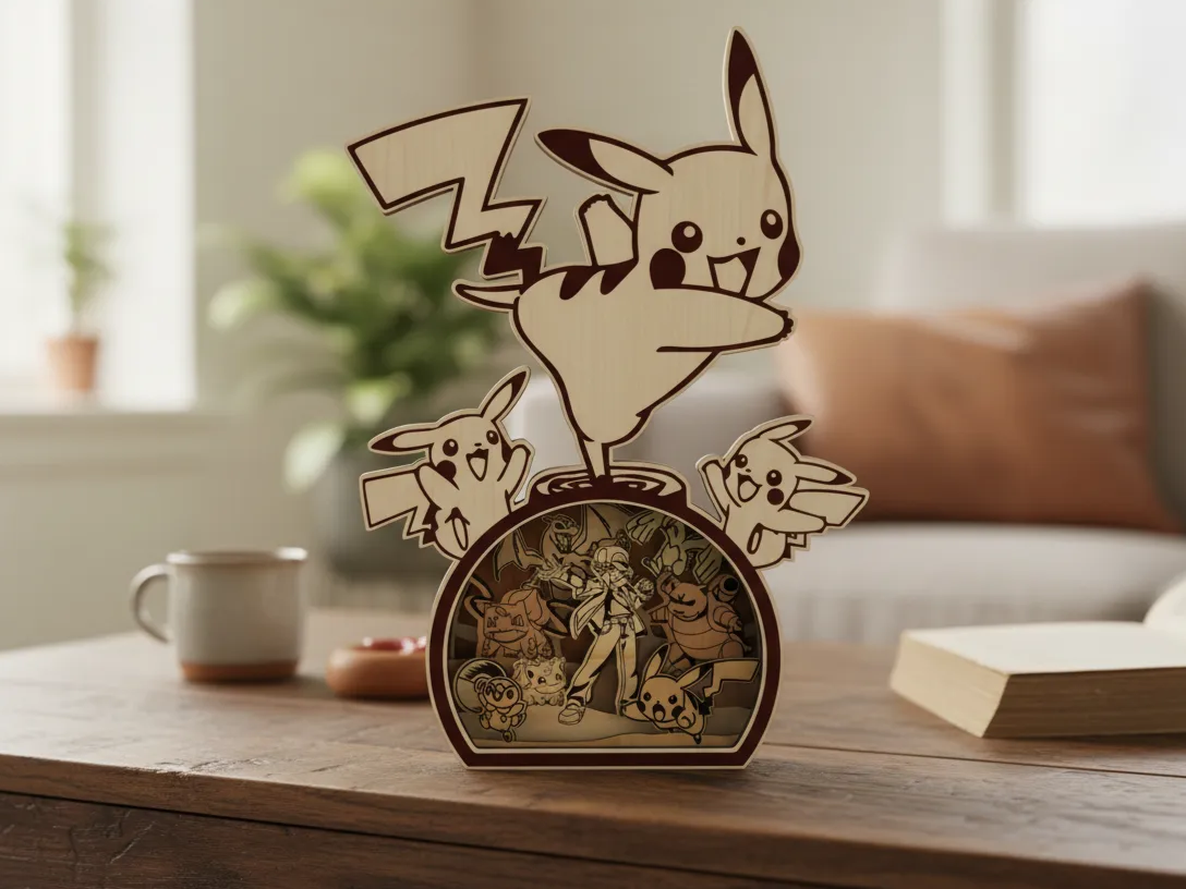 Pikachu Shelf Figurine figurine Pokemon decor idea