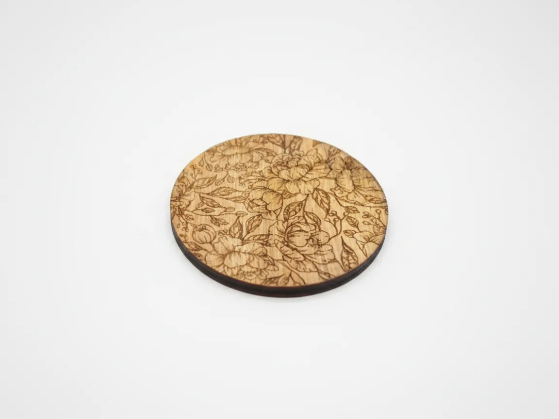 Flower Wood Coasters