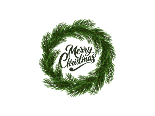 Merry Christmas wreath decoration