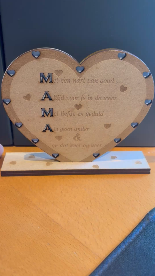 [Laser cut and engrave,Other] Heart-shaped mother's day gift or a champion price gift