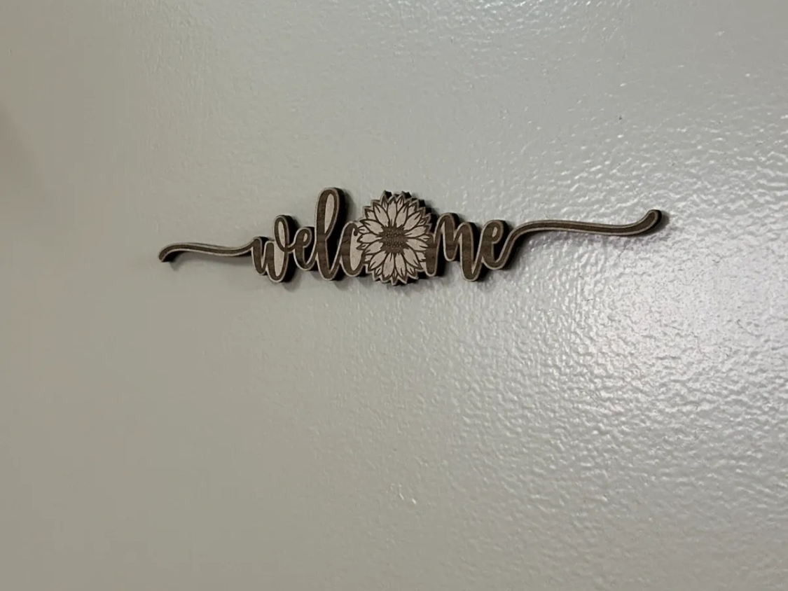 Panneau de bienvenue tournesol sur MDF modèle de panneau de bienvenue