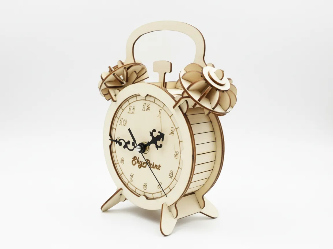 Table Clock laser cut desk clock idea
