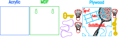 Schlüsselbrett - Badminton.xcs