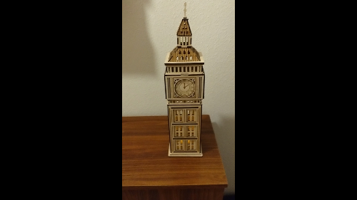 [Laser cut and engrave] Big Ben.