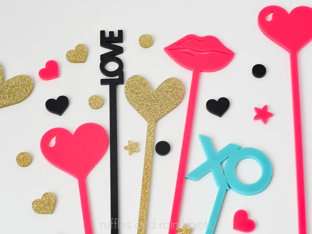 Love acrylic drink stir sticks for engagement party