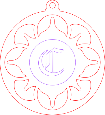 Ornament with letter.xcs