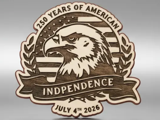 Commemorative eagle plaque ornament for American independence