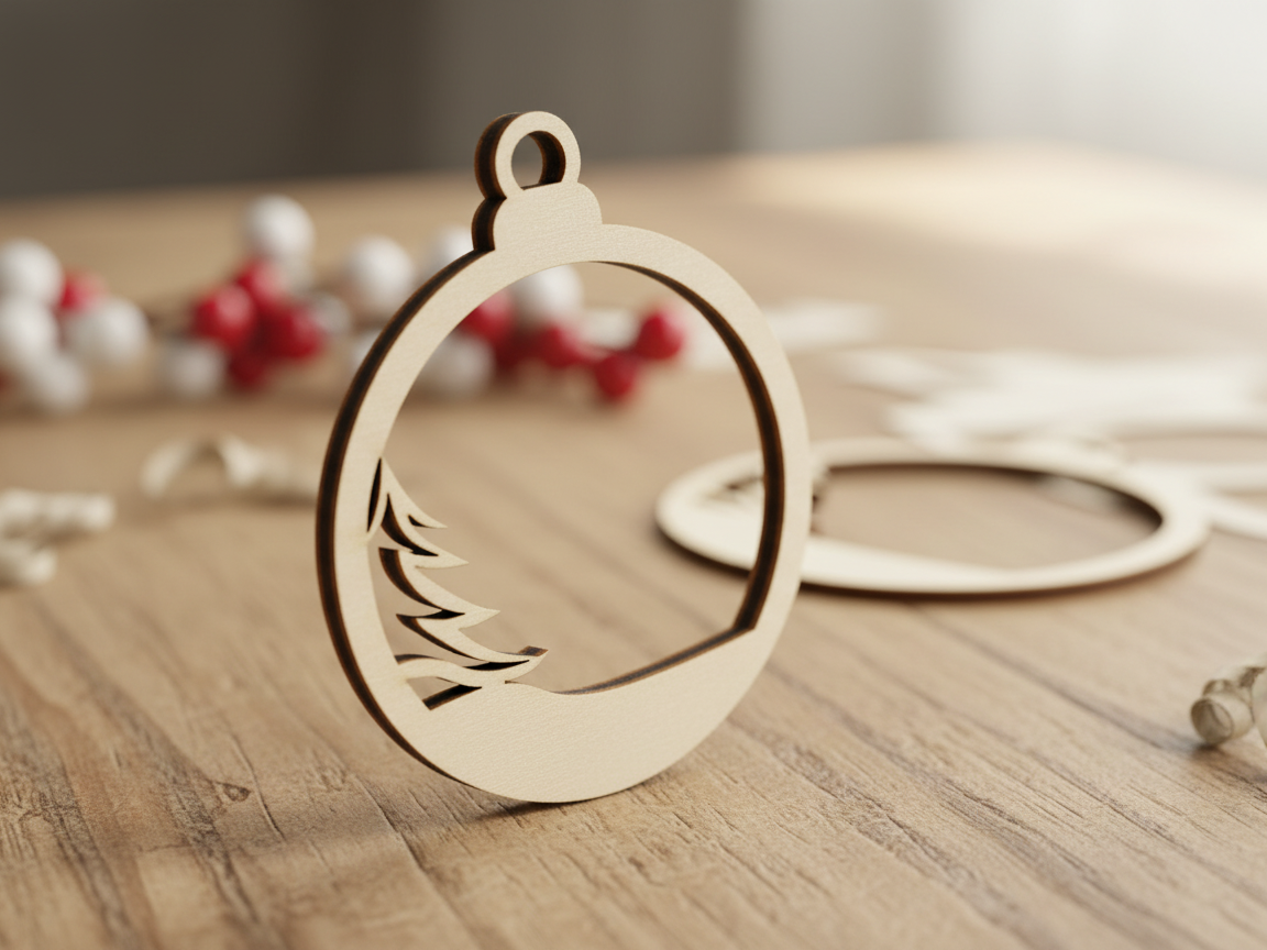 Minimalist Tree Bauble ceiling Christmas decoration idea