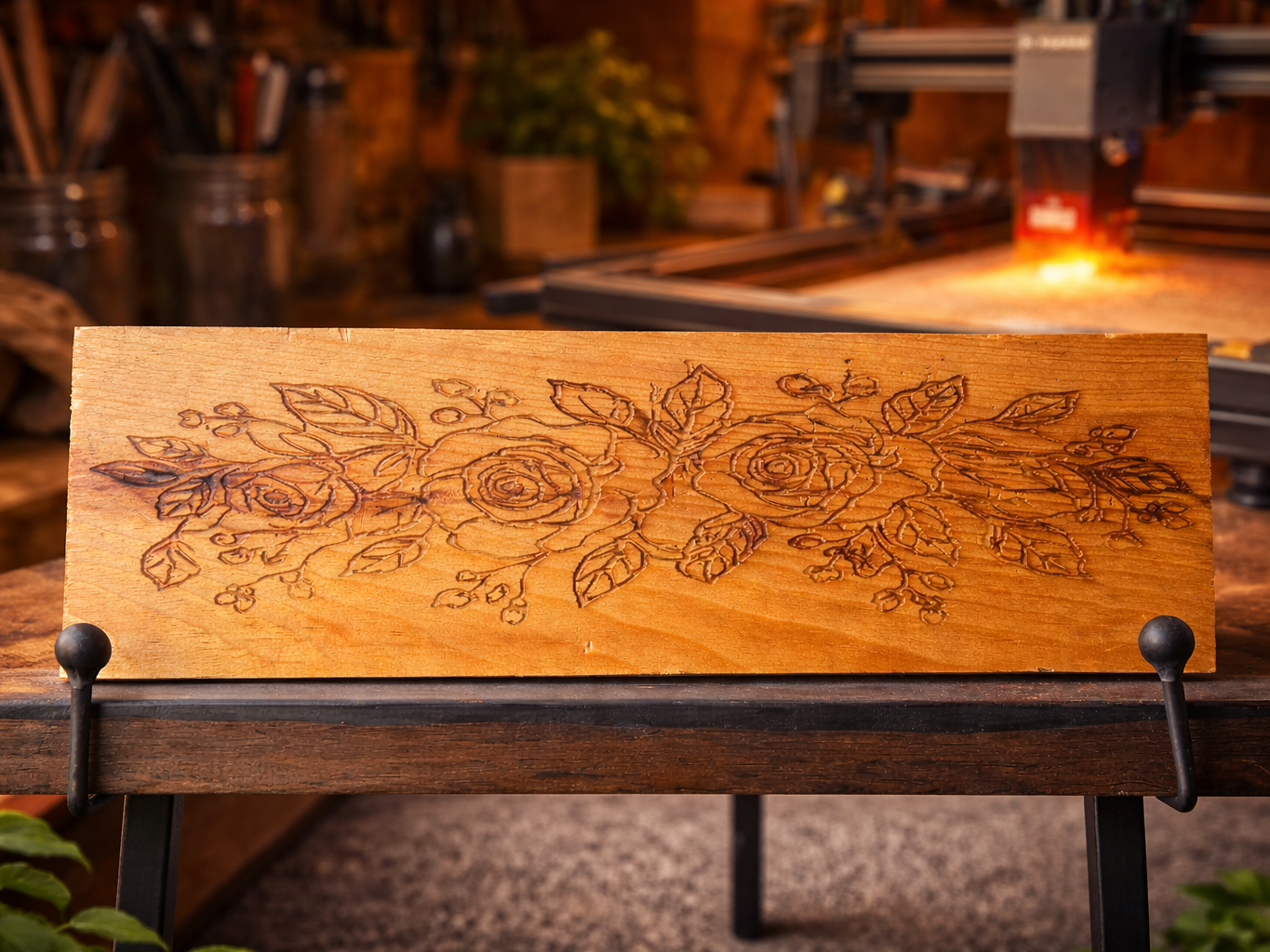 Cedar Board - Floral Pattern Floral Linework Design | Free Files - Atomm
