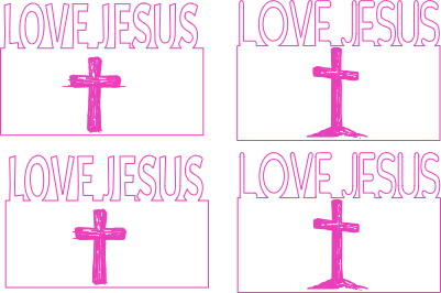 Serviettenhalter Jesus lebt und love Jesus 4mm pappel.xcs