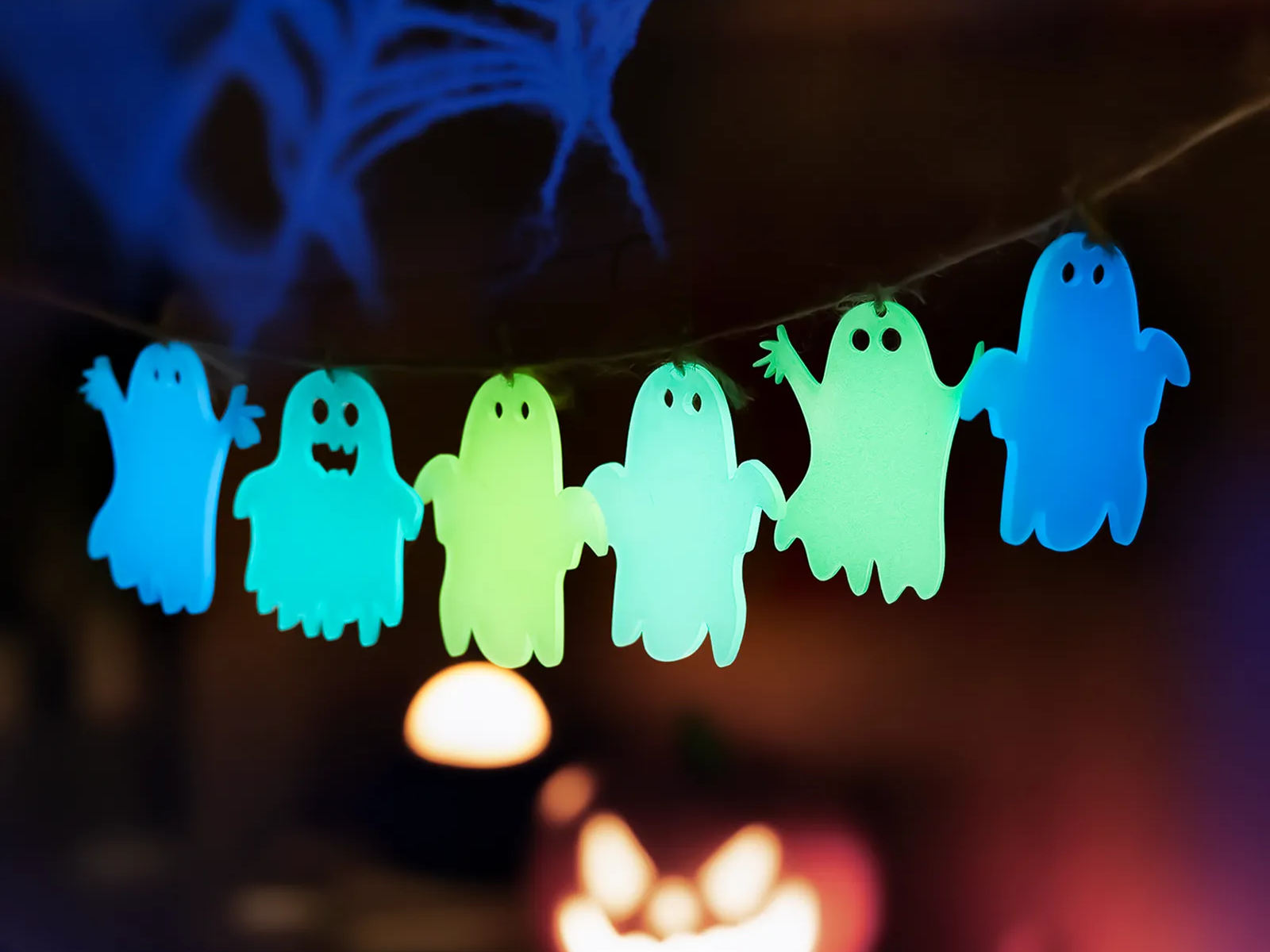 Glow-in-the-Dark Acrylic Ghosts laser cut design