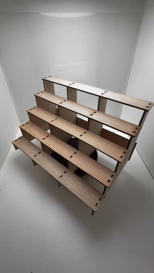 [Laser cut and engrave] KALLAX Display Master: 5-Tier Laser-Cut Showcase Collection (5 Unique Designs for xTool S1 - 3.6 mm)