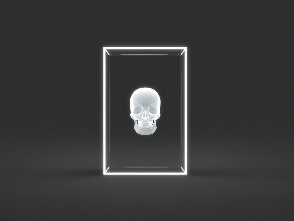 3D inner engraved crystal skull anatomy medical student gift