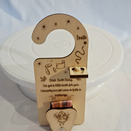 [Laser cut and engrave] Pancarte de porte pour la petite fée de la dent ou la petite Souris
