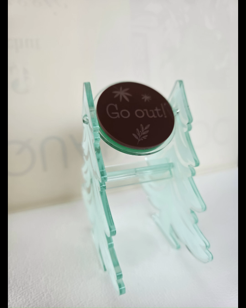 [Laser cut and engrave] Laser Cut Fall Decision Maker with Acrylic Trees and Engraved Sign