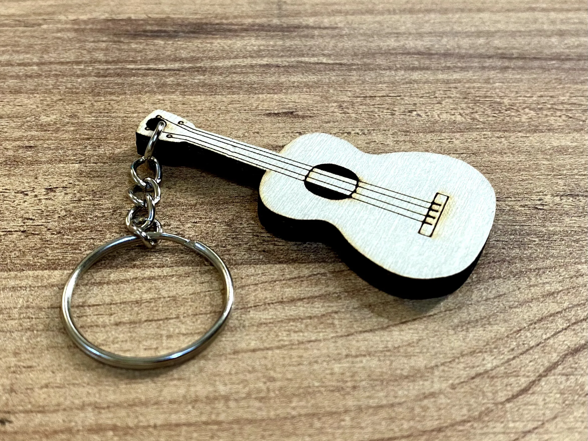 Acoustic Guitar Keychain wood keychain idea