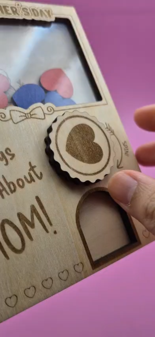 [Laser cut and engrave] 10 Things I Love About Mom Gacha Play Box
