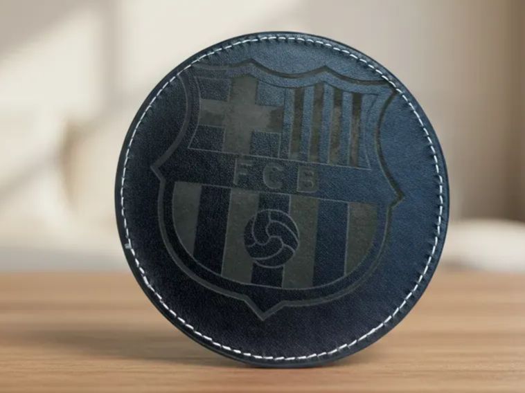 Leather Coaster for Football Team Fans leather coaster design