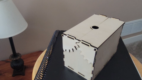 [Laser cut and engrave] Laser Cut Wooden Desk Organizer Storage Box
