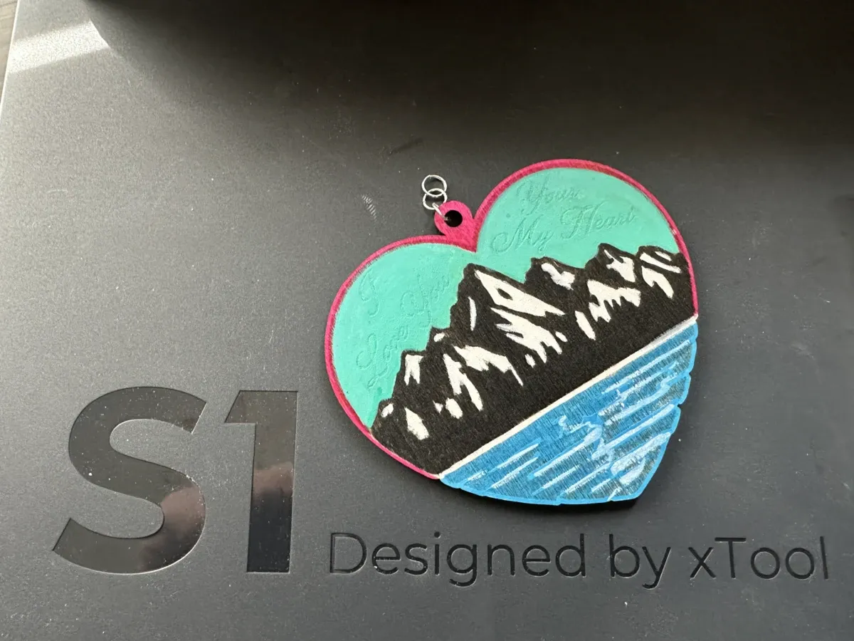 Mountain Heart Pendant gift for her design