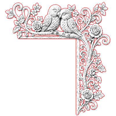 Lovebirds 3D Illusion Decorative Door Ornament.xcs