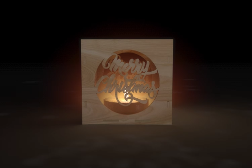 [Laser cut and engrave] Christmas Candle Holder – Laser Cut File 🎅