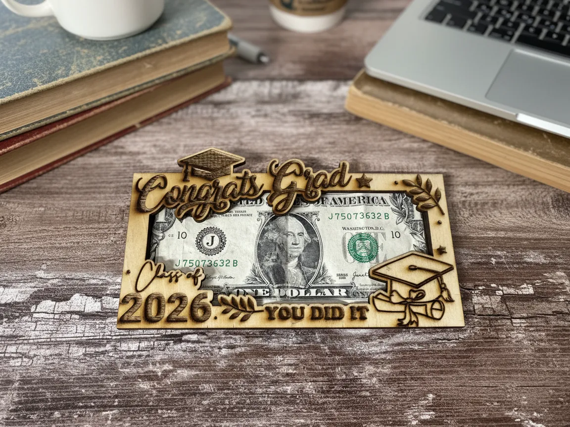 Graduation money holder keepsake box