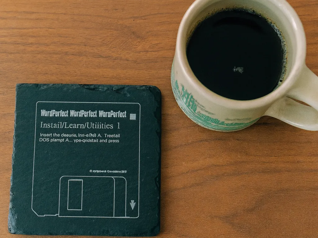 Wordperfect Floppy Disk Coaster
