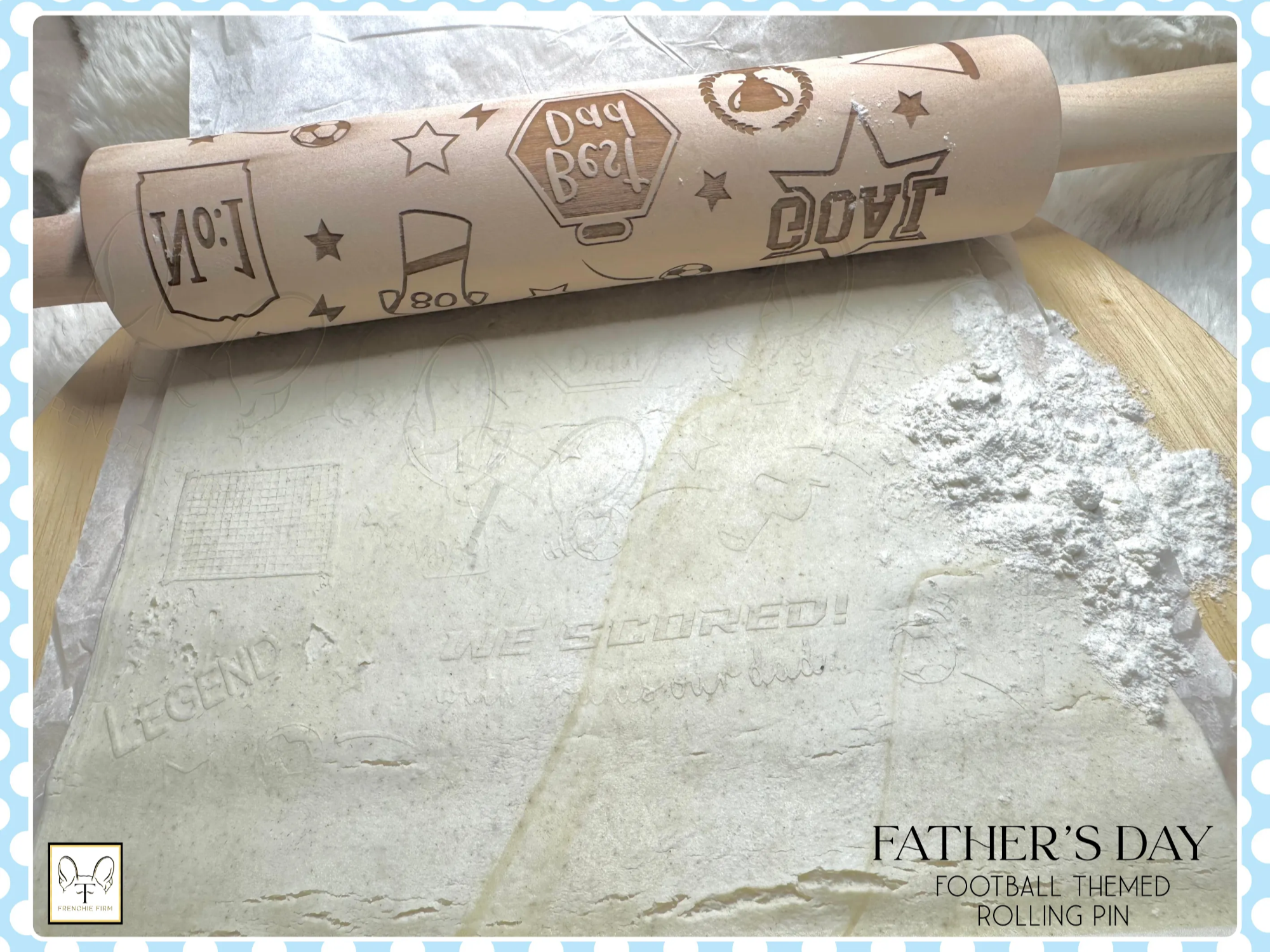 Father's Day Football-Themed Rolling Pin father's day gift design