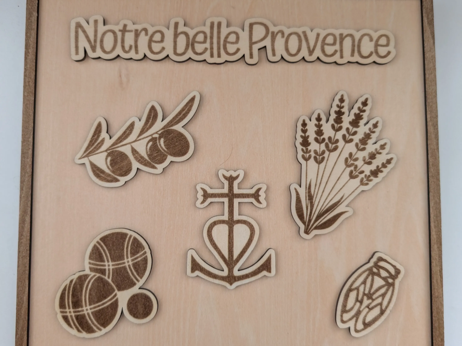 Set seni dinding dekoratif bergaya Provence dari kayu