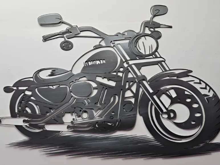MetalFab Laser-Cut Motorcycle Art