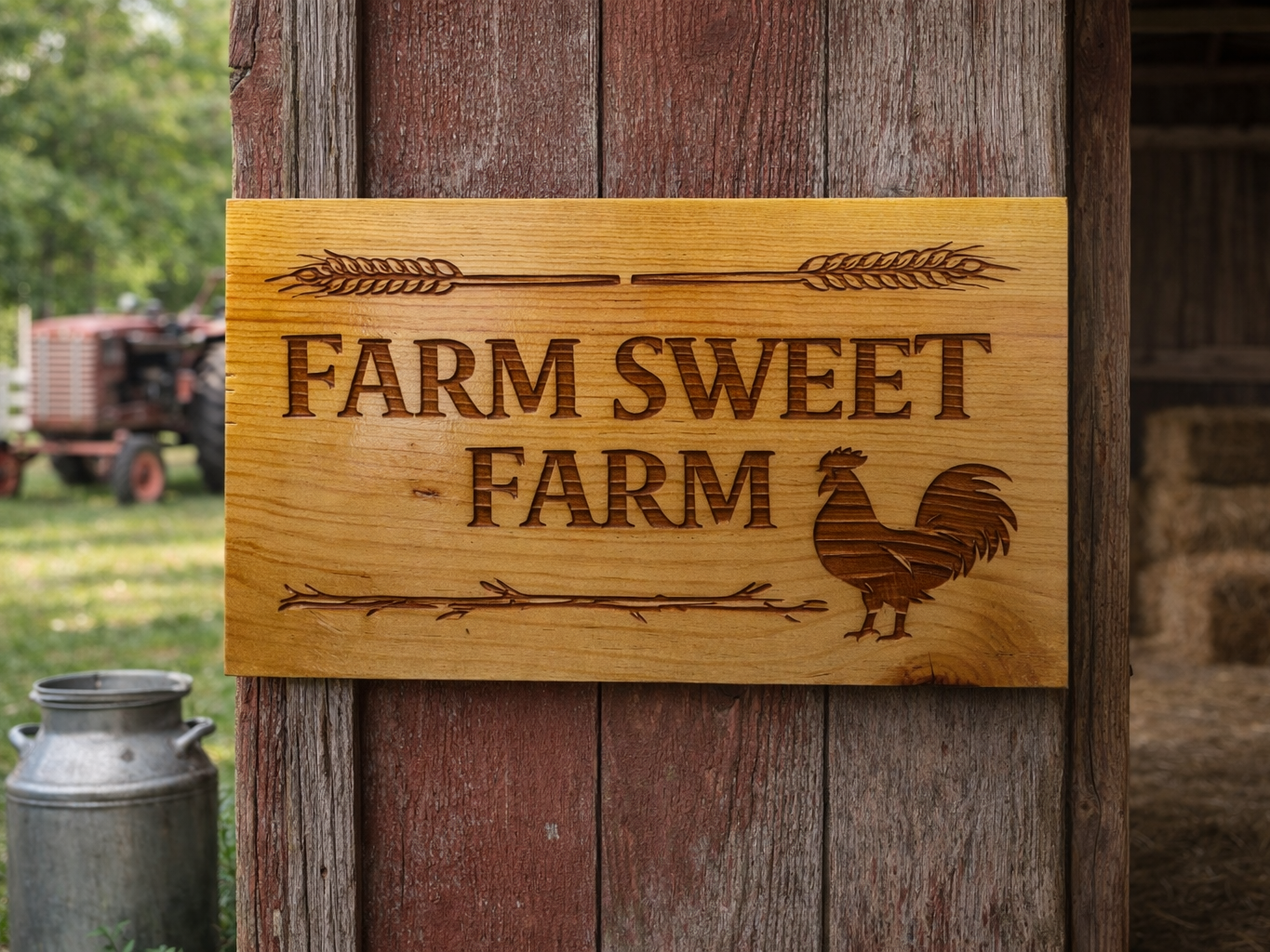 Farm Sweet Farm Rooster Wall Art kitchen wall art and decor idea