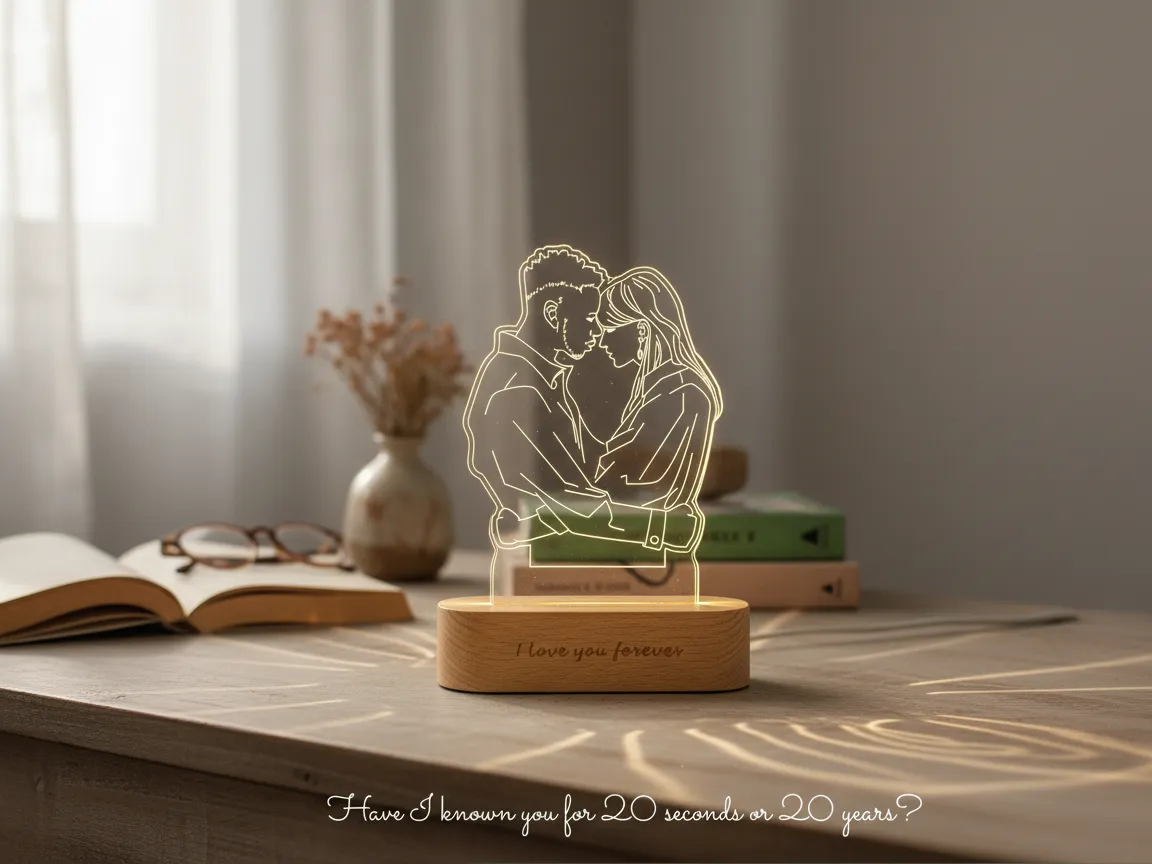 'I Love You Forever' LED Lamp gift idea