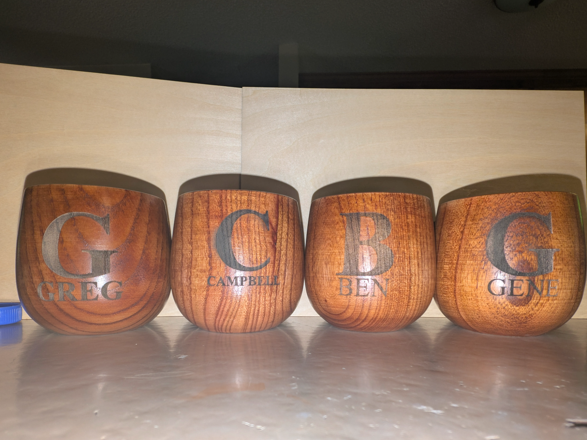 Oak Wood Whiskey Glasses in a Wooden Holder groomsmen gift idea