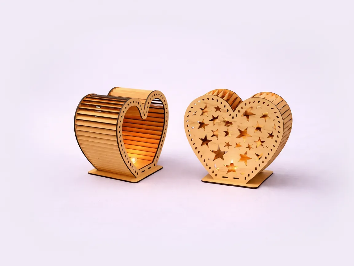 Heart Lantern Laser-Cut Candle Holder valentines day gift for her design