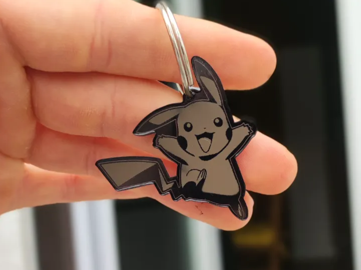 Mirror Metal Pikachu Keychain pokemon keychain idea