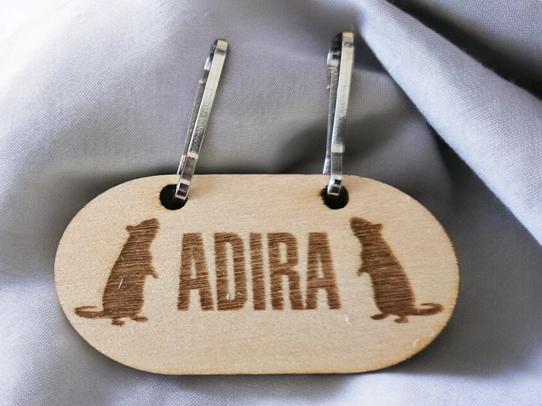 Custom Engraved Wooden Pet Tag pet id tag design