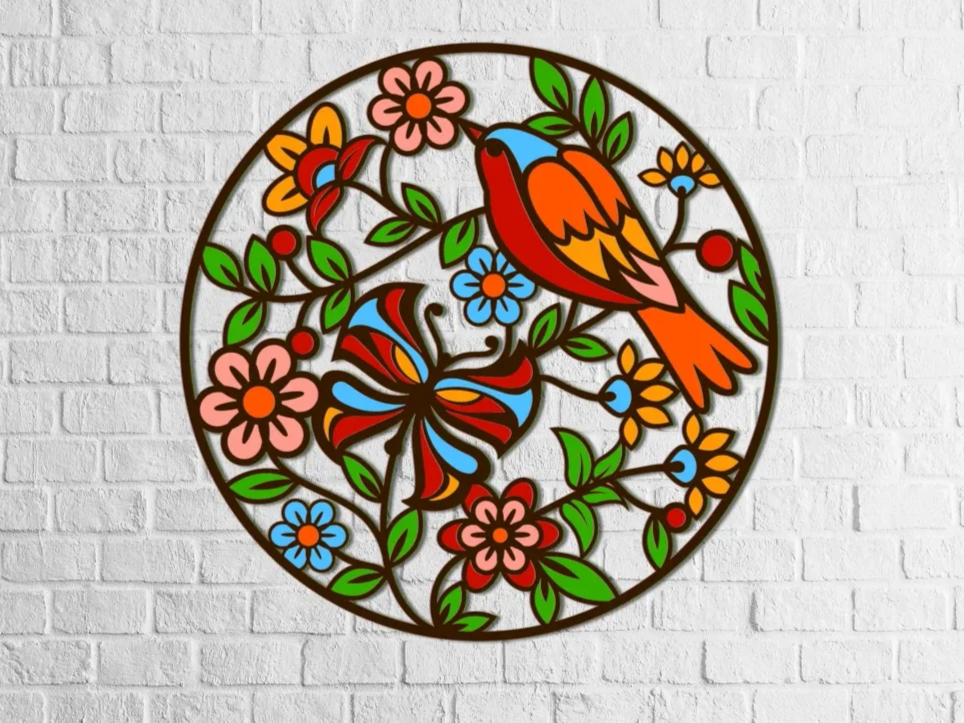 Fleurs - Panno en couches