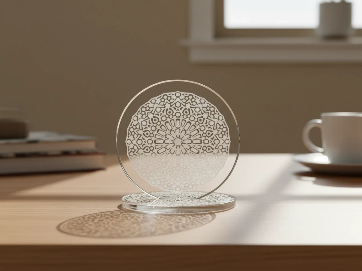 Présentoir circulaire en acrylique avec motif mandala complexe | Free ...